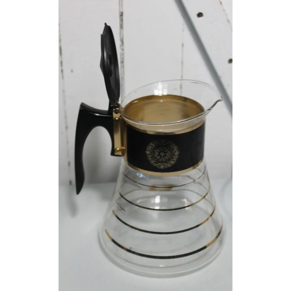 DAVID DOUGLAS Flameware Glass Coffee Pot PERCOLATOR  w/ Metal Stand